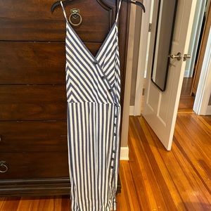 Vince Camuto V neck striped dress